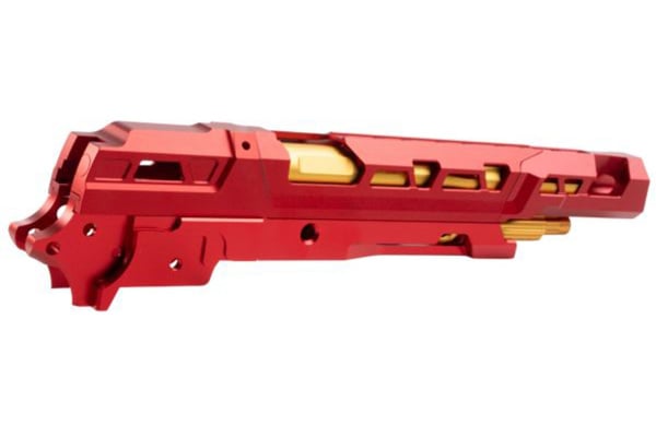 ACW CNC EX01 Slide & Frame Kit For TM GBB Hi-Capa Pistols (Red/Gold)