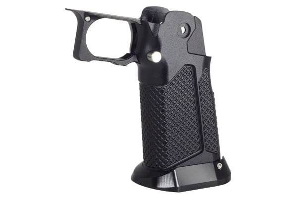 ACW CNC Aluminum Type 10 Grip for Tokyo Marui Hi-Capa GBB Airsoft Pistols (Black)