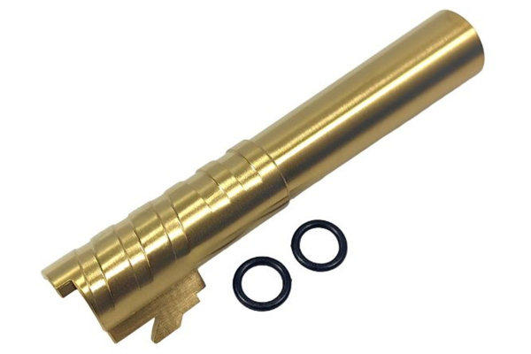 ACW Infinity SVP Stainless Steel 4.3 Outer Barrel For Hi-Capa GBB Airsoft Pistols (Gold)