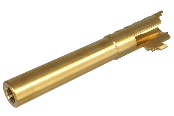 ACW Infinity SVP Stainless Steel 5.1 Outer Barrel For Hi-Capa GBB Airsoft Pistols (Gold)