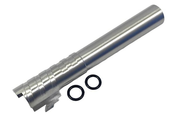 ACW Infinity SVP Stainless Steel 5.1 Outer Barrel For Hi-Capa GBB Airsoft Pistols (Silver)