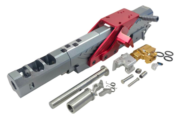 ACW INF Style IMM 7" Open Conversion Kit For TM Hi-Capa GBB Airsoft Pistols (Gray/Silver)