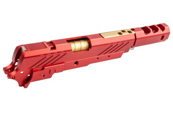 ACW INF Style IMM 7" Open Conversion Kit For TM Hi-Capa GBB Airsoft Pistols (Red/Gold)