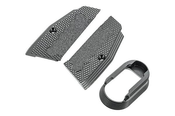 Aluminum Short Grip Panels with Magwell for ASG CZ Shadow 2 (Black)