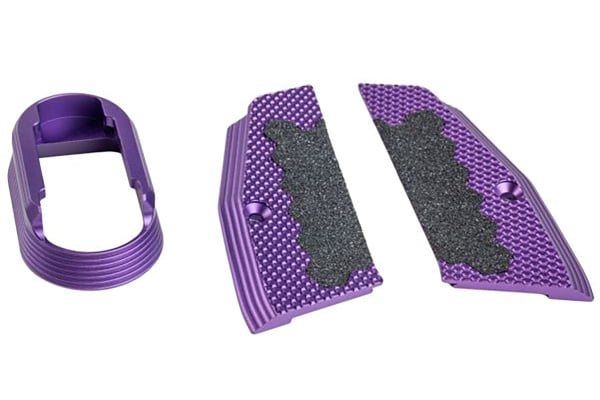 Aluminum Short Grip Panels with Magwell for ASG CZ Shadow 2 (Purple)