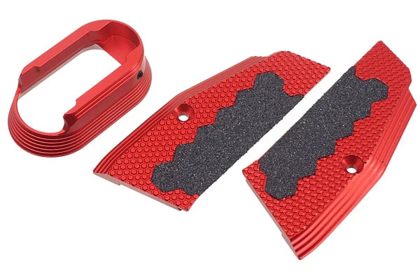 Aluminum Short Grip Panels with Magwell for ASG CZ Shadow 2 (Red)