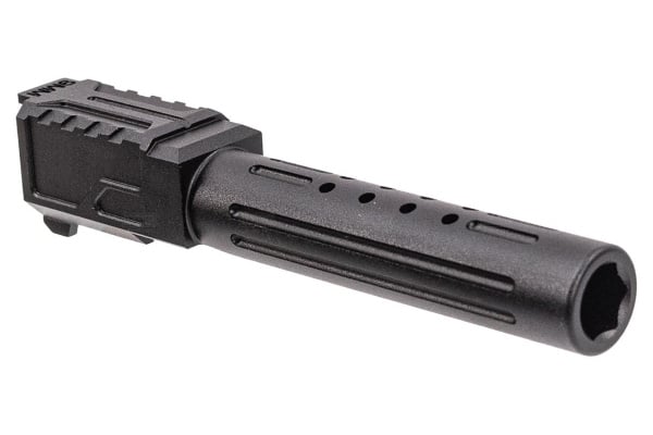 ACW Aluminum Ported Outer Barrel for TM G19 Gen3 GBB Airsoft Pistols (Black)