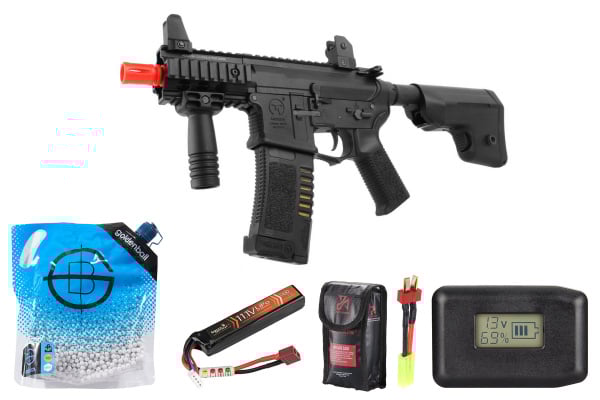 Ares Amoeba AM-007 CQB M4 AEG Airsoft Rifle Battery & Charger Combo