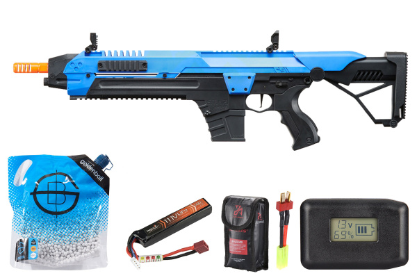 Poseidon CSI XR5 Series Advanced Battle Rifle AEG Battery & Charger Combo (Blue)