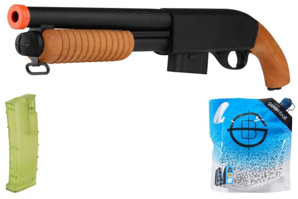 Atlas Custom Works 870 Pump Action Airsoft Sawed-Off Shotgun Combo