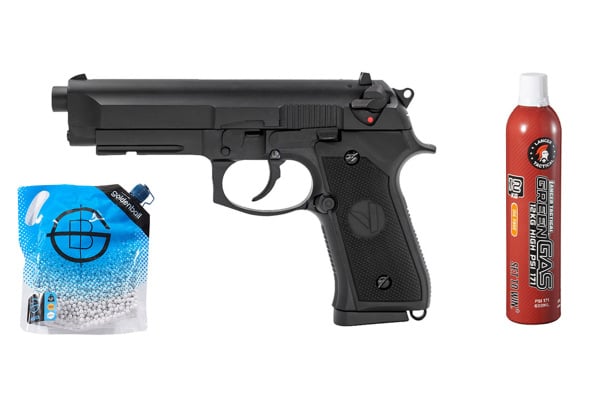 Vorsk Airsoft VM9 Osiris GBB Pistol Green Gas Combo