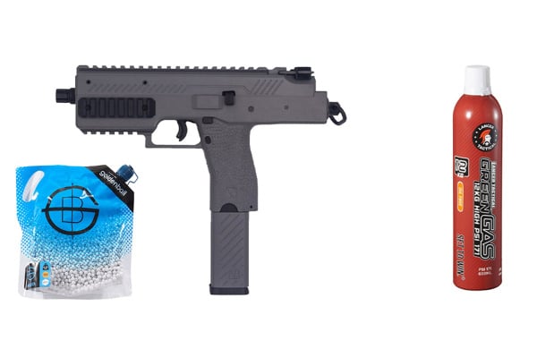 Vorsk VMP-1C GBB Airsoft SMG Green Gas Combo (Gray)