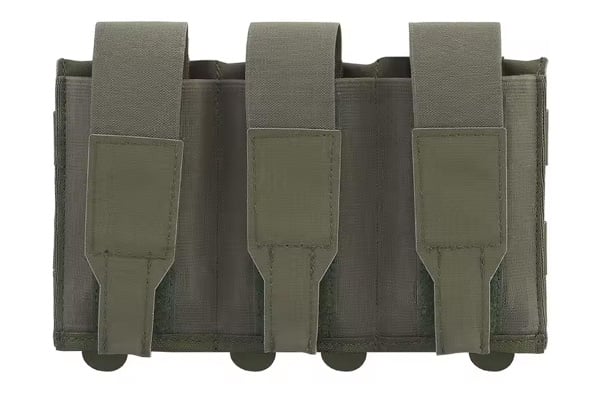 Code 11 Lightweight Velcro M4 Triple Magazine Pouch ( Ranger Green )