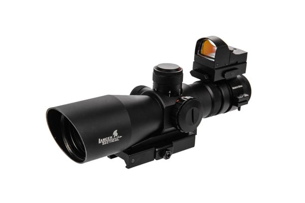 Lancer Tactical 3-9X42 Red & Green Illuminated Scope W/ Red Dot