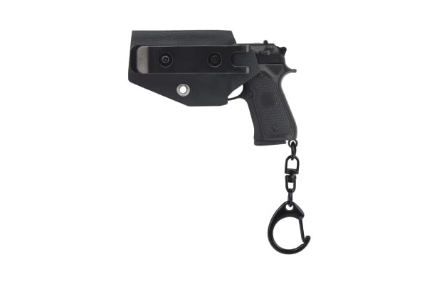 Tac 9 Tactical Detachable Mini M9 Pistol Keychain with Holster (Black)