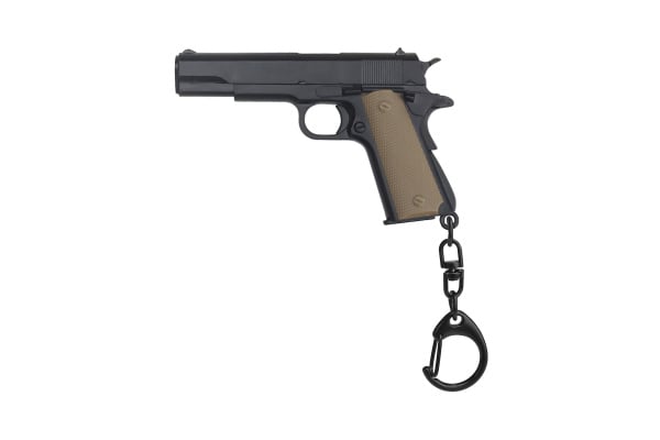 Tac 9 Tactical Detachable Mini 1911 Pistol Keychain (Black & Tan)