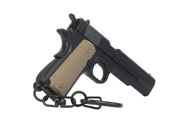Tac 9 Tactical Detachable Mini 1911 Pistol Keychain (Black & Tan)