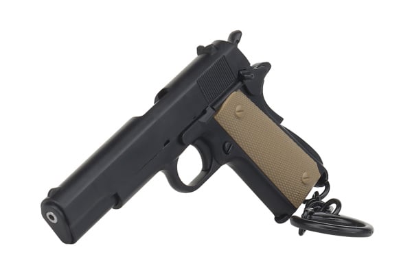 Tac 9 Tactical Detachable Mini 1911 Pistol Keychain (Black & Tan)