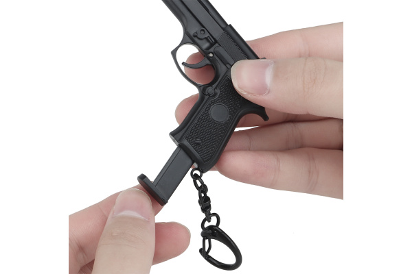 Tac 9 Tactical Detachable Mini M9 Pistol Keychain (Black)