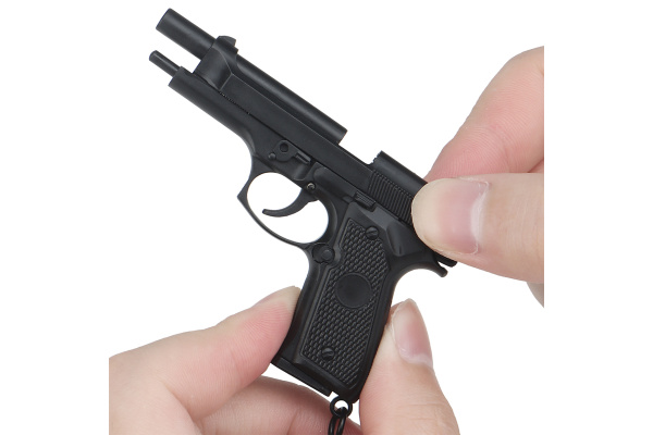 Tac 9 Tactical Detachable Mini M9 Pistol Keychain (Black)