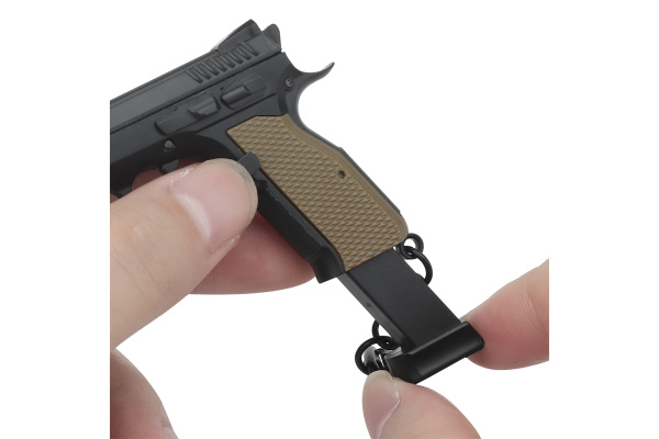 Tac 9 Tactical Detachable Mini CZ Pistol Keychain (Black)