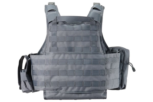 Lancer Tactical 600D Assault Tactical Vest (Grey)