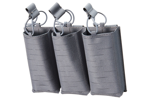 Lancer Tactical Laser Cut Triple AR/AK Magazine Pouch (Gray)