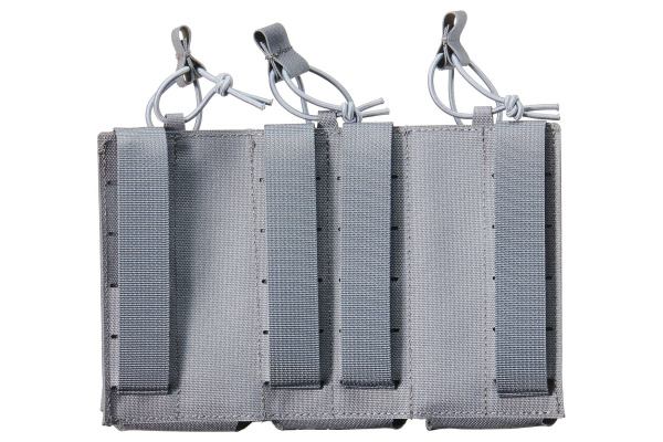 Lancer Tactical Laser Cut Triple AR/AK Magazine Pouch (Gray)