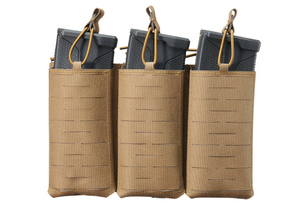 Lancer Tactical Laser Cut Triple AR/AK Magazine Pouch (Tan)