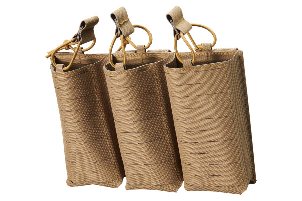 Lancer Tactical Laser Cut Triple AR/AK Magazine Pouch (Tan)