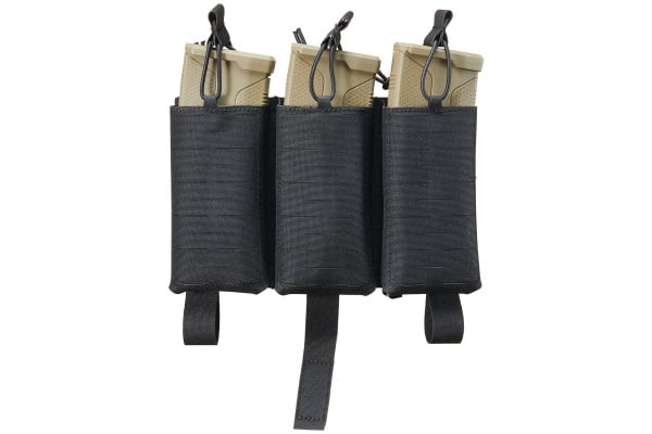 Lancer Tactical Buckle Up Laser Cut Triple AR/AK Magazine Pouch (Black)