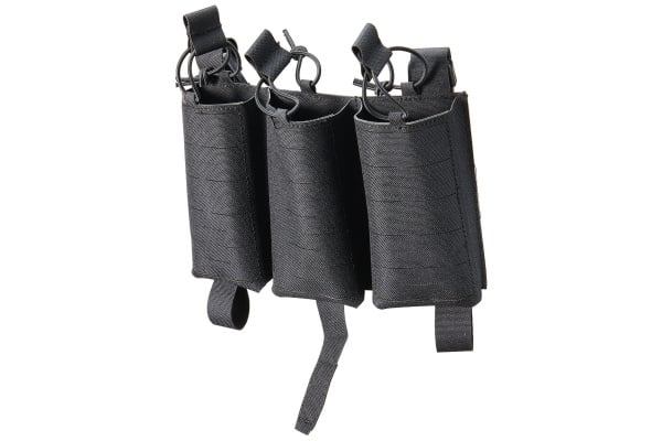 Lancer Tactical Buckle Up Laser Cut Triple AR/AK Magazine Pouch (Black)