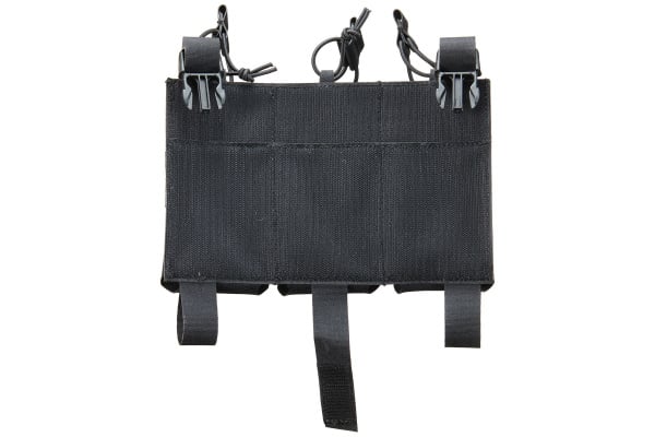 Lancer Tactical Buckle Up Laser Cut Triple AR/AK Magazine Pouch (Black)