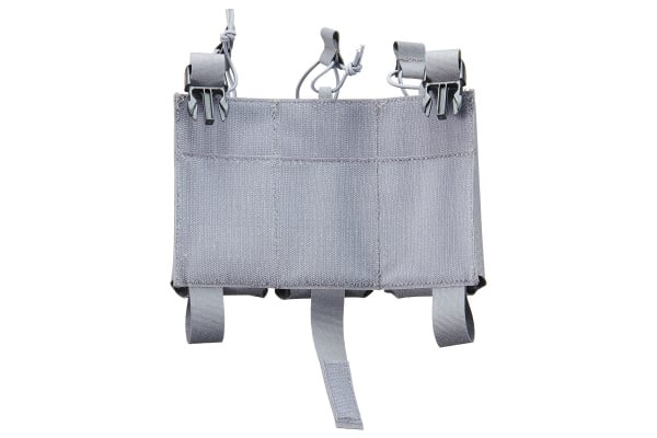 Lancer Tactical Buckle Up Laser Cut Triple AR/AK Magazine Pouch (Gray)