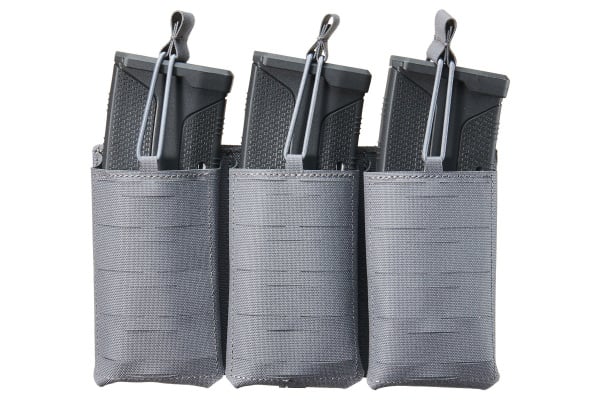 Lancer Tactical Laser Cut Triple AR 30 Round Magazine Pouch (Gray)
