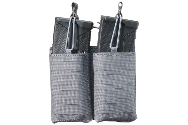 Lancer Tactical Laser Cut Double AR 30 Round Magazine Pouch (Gray)