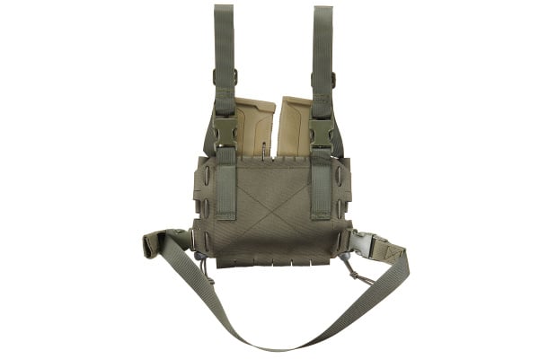 Lancer Tactical MOLLE Drop Leg Panel w/ Double Magazine Pouches (Green)