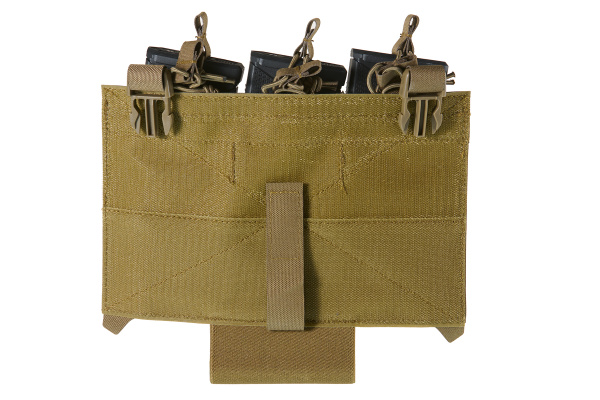 Lancer Tactical Double Kangaroo Magazine Velcro Placard (Tan)