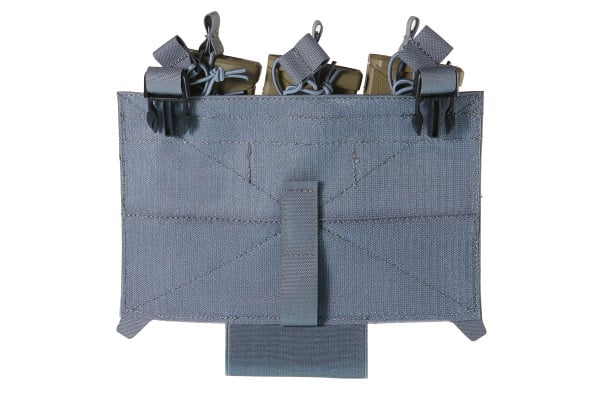 Lancer Tactical Double Kangaroo Magazine Velcro Placard (Gray)