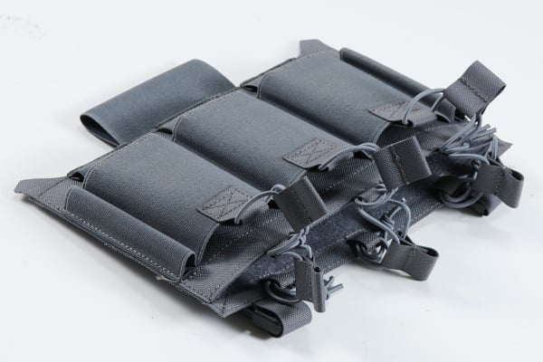 Lancer Tactical Double Kangaroo Magazine Velcro Placard (Gray)