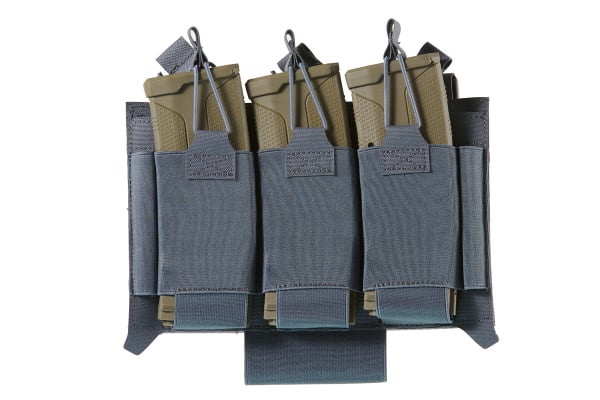 Lancer Tactical Double Kangaroo Magazine Velcro Placard (Gray)