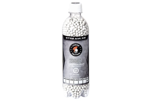 Lancer Tactical 2850 Round .40G Streamline Competition Grade BBs (White)