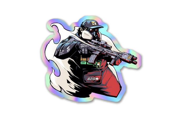 AIRSOFT GI ORIGINAL CISCO VINYL STICKER ( LIMITED EDITION HOLOGRAPHIC / ONLY 100 AVAILABLE )