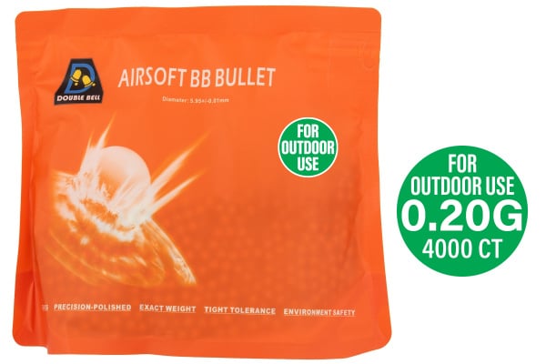 Double Bell 0.20G Outdoor BBs 4000 Rounds ( White )