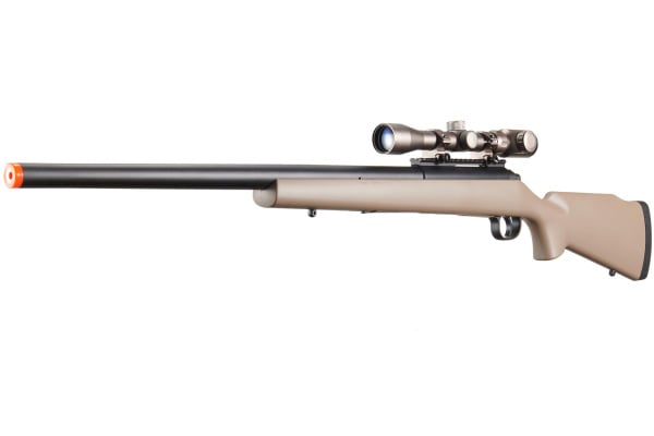 Golden Ball Bolt Action Spring Powered Sniper Rifle w/ Scope (Tan)