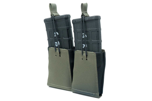 GBRS Group Double 5.56 Rifle Magazine Pouch Bungee Retention (Ranger Green)