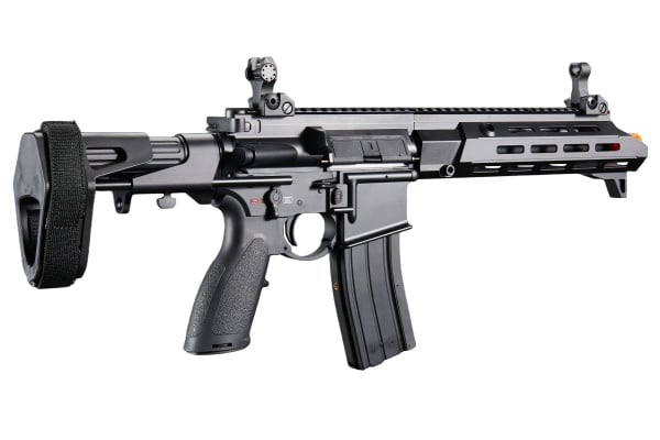 Golden Eagle GBBR M4 Airsoft Rifle w/ 11" M LOK Handguard and Amplifier