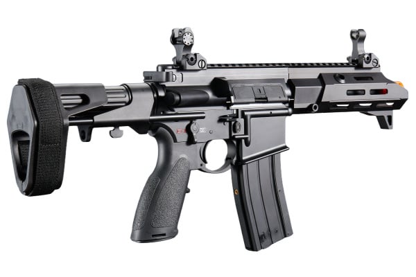 Golden Eagle GBBR M4 Airsoft Rifle w/ 7.5" M LOK Handguard and Amplifier