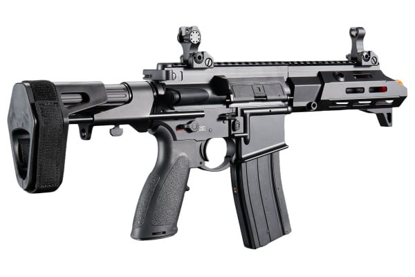 Golden Eagle GBBR M4 Airsoft Rifle w/ 7.5" M LOK Handguard and Mock Suppressor