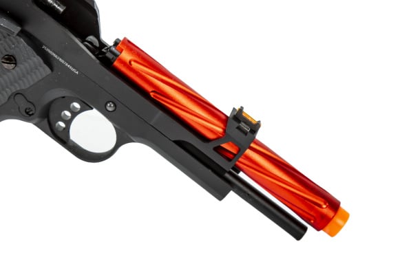 Golden Eagle 3363 1911 Gas Blowback Pistol w/ Open Slide ( Black / Red )